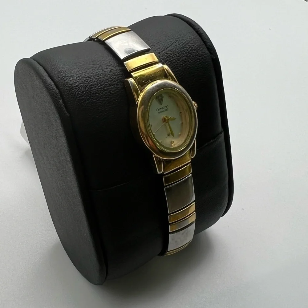ARMITRON NOW Diamond Vintage Gold and Silver Flexible Bracelet Working